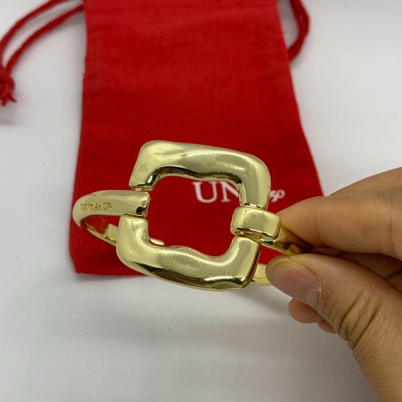 UNO de 50 Bracelet GODDESS BRACELET Gold-plated squared link hook clasp Bracelet - Picture 8 of 9